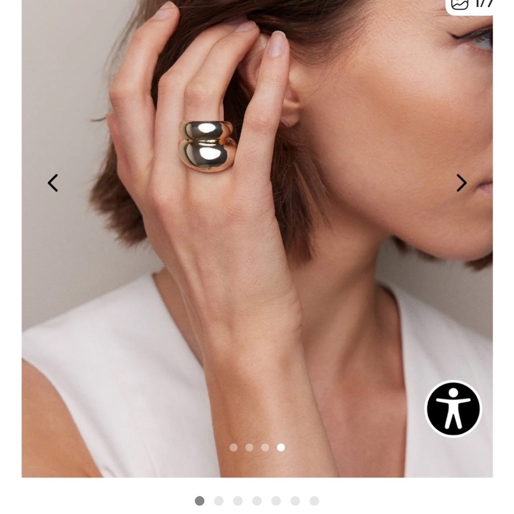 Jennifer Fisher Chavez Bold Gold Ring Size 9 New Without Tags 150$